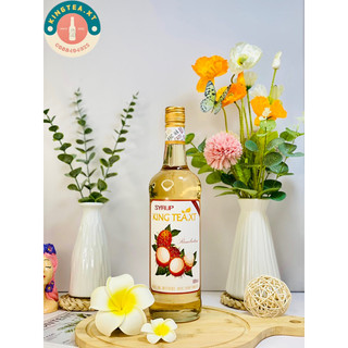 Syrup chôm chôm pha chế kingtea.xt-chai thủy tinh 800ml