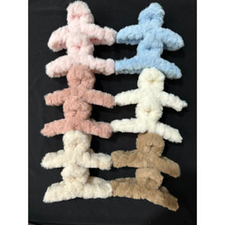 Sỉ Lố 12 Cây Kẹp Tóc Càng Cua Phủ Lông Phong Cách Sang Trọng Dễ Thương