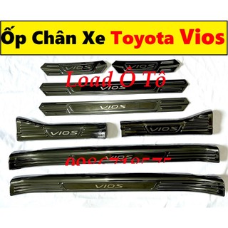 Ốp Bậc Cửa, Nẹp Bước Chân Trong, Ngoài Toyota Vios 2024-2019 Chất Liệu Titan Cao Cấp