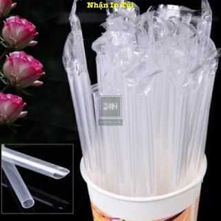 📞 0,5KG - 1KG 💥 ỐNG HÚT TRÀ SỮA 💥Ống hút trân châu mầu trắng, có màng bọc từng chiếc (phi 12)