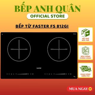 Bếp từ âm Faster FS 812GI Bếp từ đôi inverter Faster FS 812HI, Công nghệ bảng mạch mới bảo hành chính hãng 3 năm