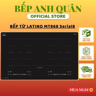 Bếp từ đôi latino lt-mt868 serial 8 | tính năng sôi liu riu thông minh | viền bo kim loại | bảo hành tại nhà 3 năm