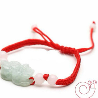 Vòng tay dây chỉ đỏ handmade Tỳ Hưu Xanh may mắn phong thủy