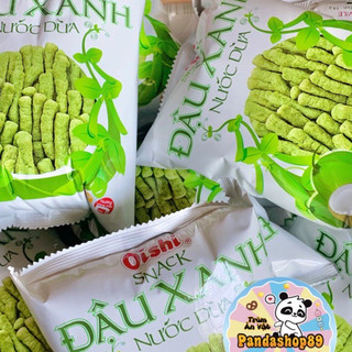 [Bịch 10 gói x 34g] Bim bim Oishi đậu xanh cốt dừa, snack đậu xanh quốc dân, đồ ăn vặt
