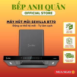 Máy hút mùi áp tường | sevilla sv-bt70 | 70cm | thiết kế sang trọng | hệ điều khiển cảm ứng siêu nhạy | an toàn, bền bỉ
