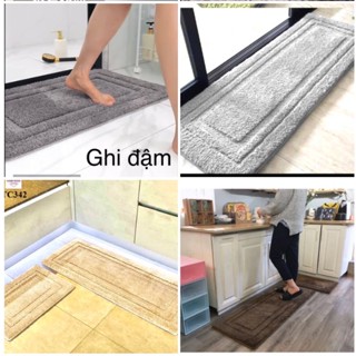 (trợ giá)Thảm chùi chân lau chân trải sàn loại dài trang trí nhà cửa mẫu TC201,TC202,TC203 lông len mềm mịn, chống trượt