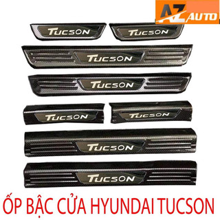 ỐP bậc cửa, ốp bậc cốp Tucson 2016-2021 vân cacbon cao cấp - hàng cao cấp