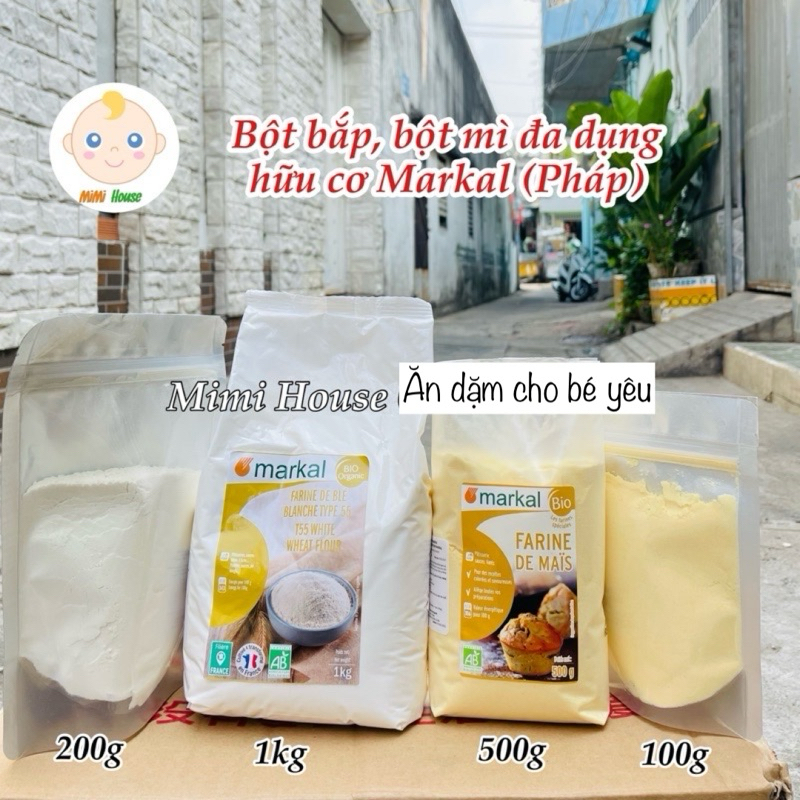 Bột bắp hữu cơ Markal,bột mì đa dụng hữu cơ Semi Ý