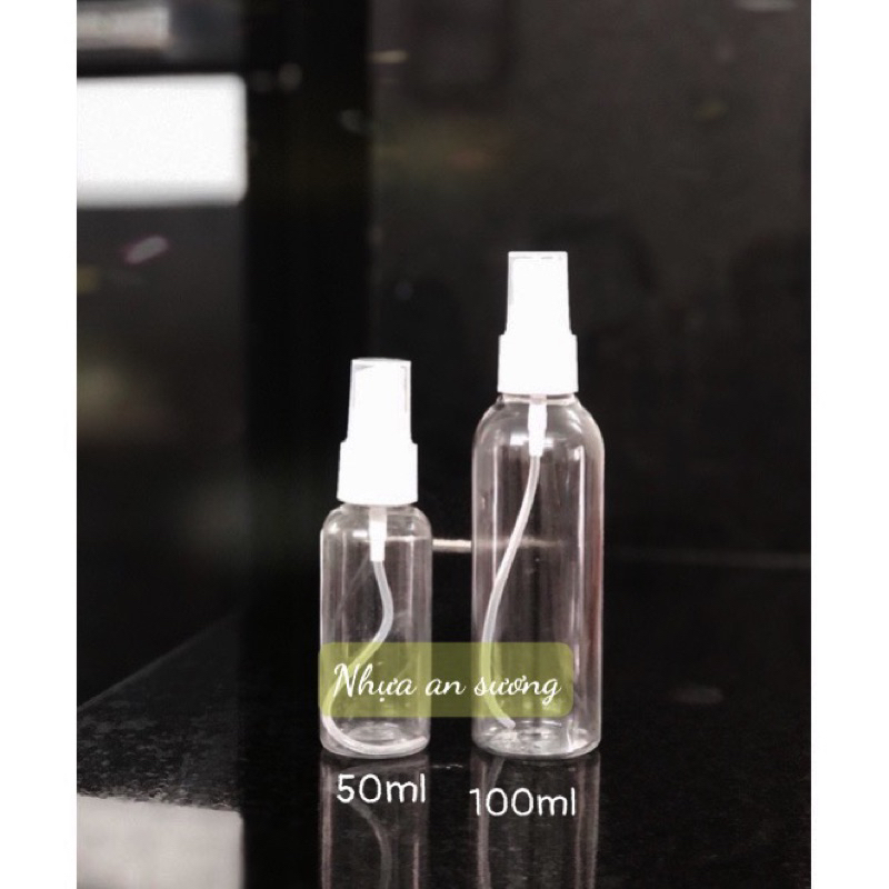 10 Chai nhựa pet xịt phun sương, chai chiết mỹ phẩm