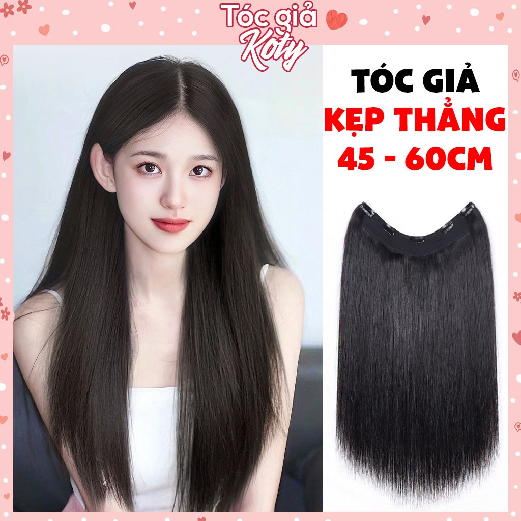 Tóc giả kẹp thẳng cúp Koty, tóc giả nửa đầu làm dày tóc tự nhiên T11