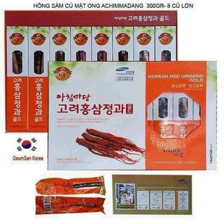 Hồng sâm nguyên củ tẩm mật ong hàn quốc orean red ginseng 300g