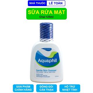 Sữa rửa mặt dịu nhẹ Aquaphil DHG thích hợp cho người bị mụn trứng cá khô da bỏng nắng - Chai 125ml