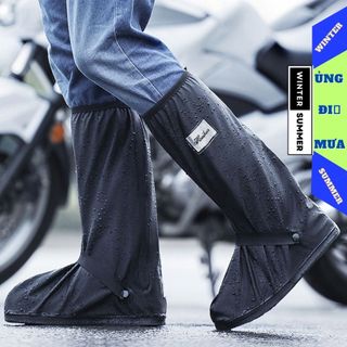 Ủng bọc giày đi mưa cao cấp - Đế có masat cao dày dặn có phản quang ban đêm đi xe máy đi phượt