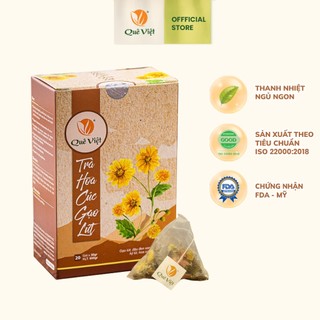 Trà hoa cúc gạo lứt Quê Việt thanh nhiệt, ngủ ngon, điều hoà huyết áp 600gr