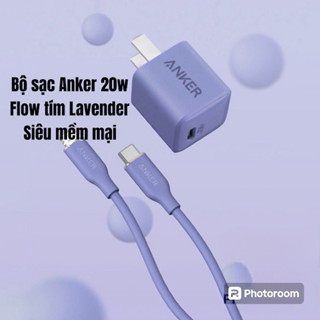 Bộ sạc nhanh Anker PowerPort 3 Nano A2633 PD 20W + Cáp PowerLine III Flow C to L dài 0.9m