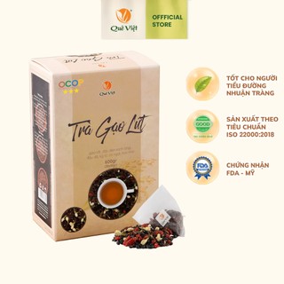 Trà gạo lứt Quê Việt thanh lọc gan, giải độc cơ thể nguyên liệu tự nhiên an toàn 600gr