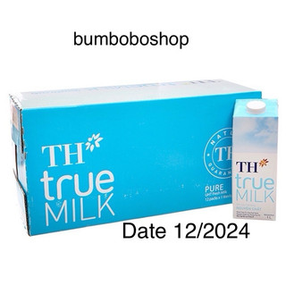 Thùng 12 hộp sữa tươi TH TRUE MILK nguyên chất không đường 1 lít - date 12/2024