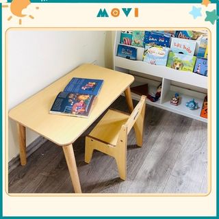  Bàn học cho bé bàn học trẻ em bàn ăn dặm cho bé bàn gỗ cho bé Movi 