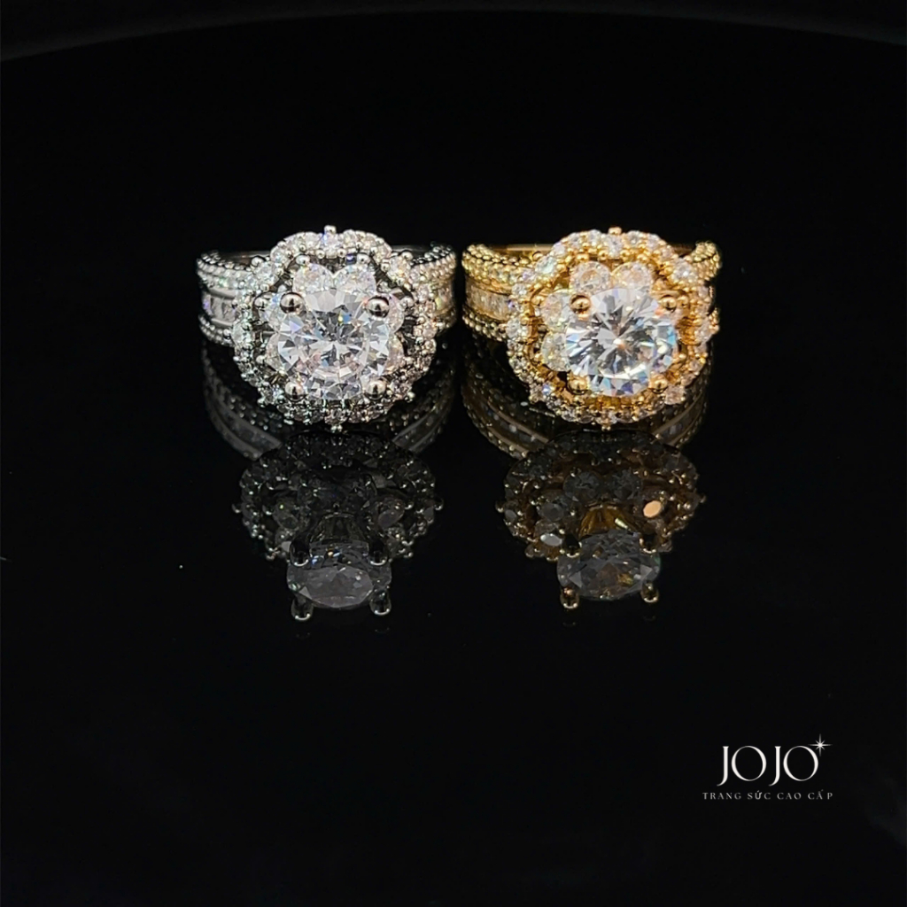 N1200 Nhẫn nữ đính đá CZ cao cấp sáng lấp lánh JOJO