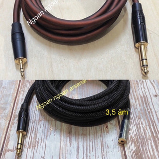 dây tín hiệu chuyển jack 3,5 ra jack 6,5 ly (6 ly) chuẩn mono hoặc stereo