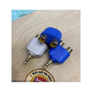 Chia 3.5 ra 2 jack hoa sen rca av âm. Đầu chuyển jack Audio stereo 3.5mm ra 2 đầu RCA AV hoa sen cái