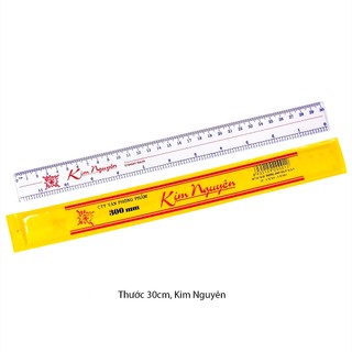 [MUA SỈ GIẢM 10%] Thước kẻ nhựa cứng Kim Nguyên, dùng cho học sinh, văn phòng, dài 30cm (1 cây)