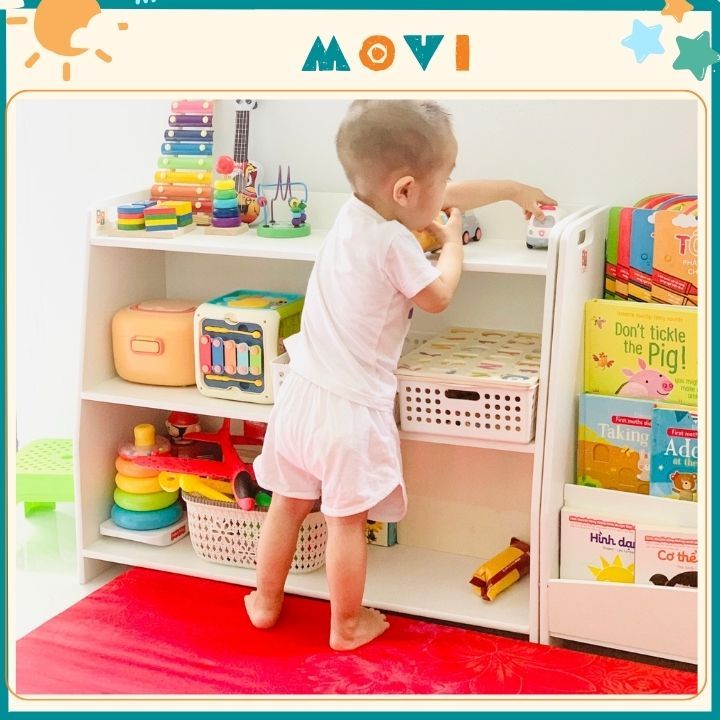  Kệ sách cho bé kệ đồ chơi cho bé,kệ giáo cụ giá sách gỗ Montessori cho bé KDC 