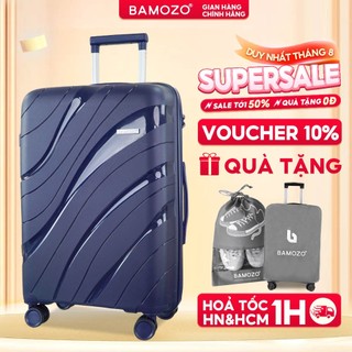 Vali Du Lịch Bamozo Nancy size 20/24 Chất Liệu Nhựa PP Chống Vỡ Tuyệt Đối, Vali Kéo Bền Đẹp - Bảo Hành 5 Năm