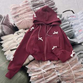  Áo khoác nỉ nữ hoodie dáng lửng cute hàn quốc   NỈ NƠ  THUUNISEX M1119 