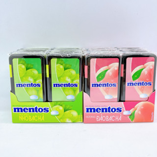 Lọ Kẹo Ngậm Không Đường Mentos Hương Nho/Đào  Bạc Hà 17,5g