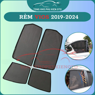 Rèm che nắng xe Toyota Vios 2019-2023 - Bộ 4 tấm 4 cửa chắn nắng vừa khít form xe, nam châm hút mạnh