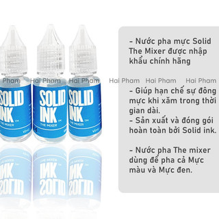 Nước Pha Mực Solid INK 10ml Chính Hãng, Dung Dịch Pha Mực