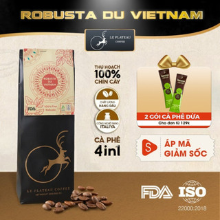 Cà phê măng đen, cà phê robusta 100% nguyên chất, cà phê robusta du vietnam - cà phê le plateau coffee 250g