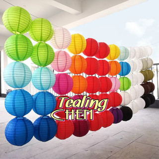 HCM - LỒNG ĐÈN GIẤY LỤA NHIỀU MÀU TRANG TRÍ SÂN VƯỜN, DECOR GIÁ RẺ