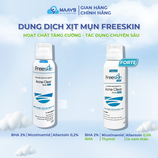 Xịt mụn lưng Novocare Freeskin giảm mụn cơ thể, mờ thâm, giảm viêm nang lông, dưỡng da sau mụn 80ml