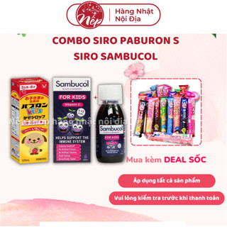 Siro giảm ho chó mèo + Siro Sambucol tăng đề kháng cho bé