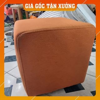 [Giá Tại Xưởng] Ghế Đôn Vuông Sofa Màu Cam Kê Chân Ngồi, Ghế Bàn Trang Điểm Bọc Mút Nhiều Màu Sắc