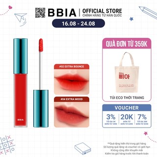 Son Kem Lì Bbia Last Velvet Lip Tint Version 1 (5 màu) 5g Bbia Official Store