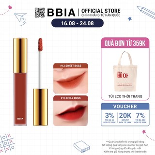 Son Kem Lì Bbia Last Velvet Lip Tint Version 3 (5 màu) 5g Bbia Official Store