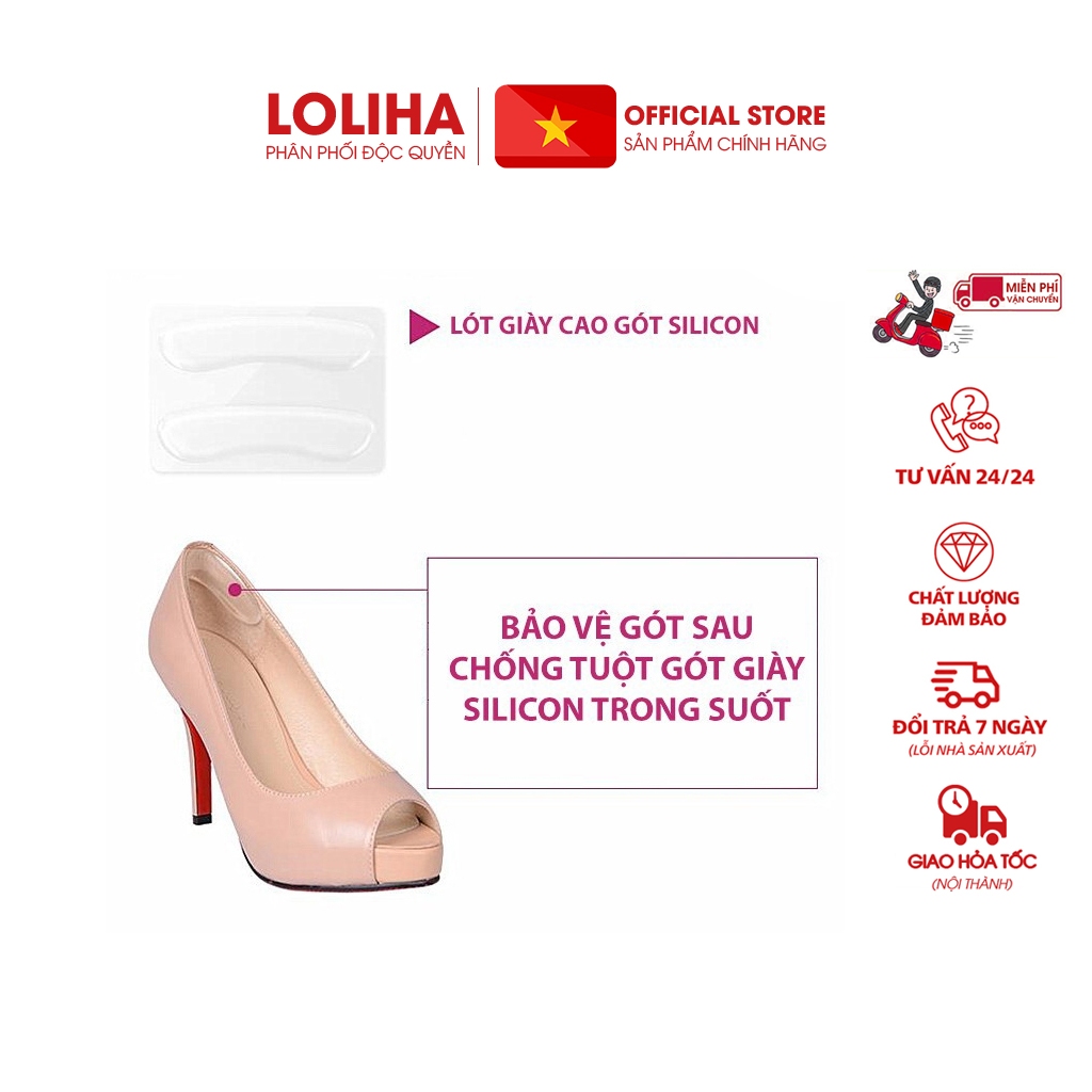 👄FREESHIP👄 Combo 5 Lót gót giày (VỈ 2 MIẾNG - LOẠI SILICON TRONG)