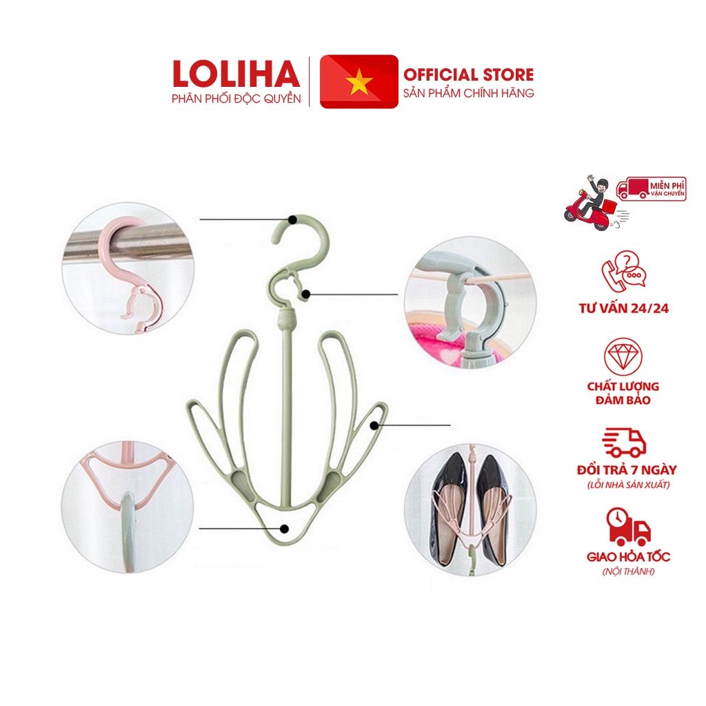👄FREESHIP👄 Combo 5 Móc phơi giày, dép 2 nhánh tiện dụng