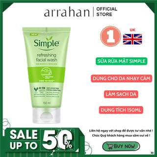 Sữa Rửa Mặt Dạng Gel Simple Kind To Skin Refreshing Facial Wash Gel