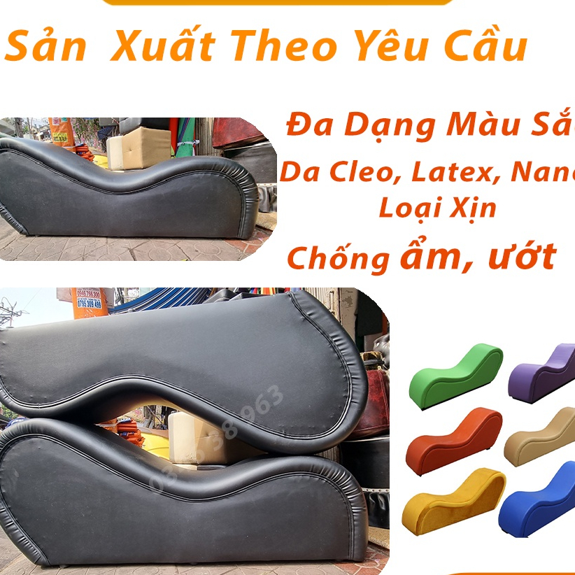[Sản Xuất Theo Yêu Cầu] Ghế Tình Yêu Màu Đen, Ghế Tình Yêu Da Cao Cấp (quà tặng đám cưới)