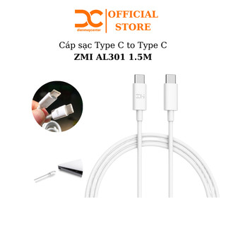 Cáp sạc type c sang type c zmi al301 1.5m, sạc nhanh 3a - shop điện máy center