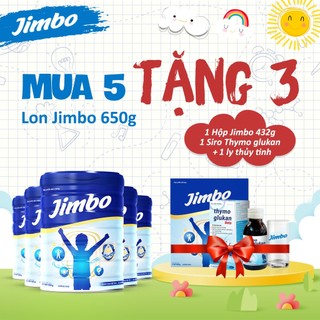 Mua 5 tặng 3. jimbo - sữa non chuyên biệt dành cho trẻ thấp còi, nhẹ cân, hỗ trợ cải thiện tiêu hóa, tăng cân