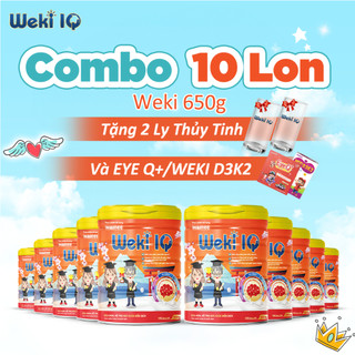 Combo 10 lon weki iq sữa non phát triển trí não cho bé trên 3 tuổi - tăng khả năng tập trung, ghi nhớ tốt