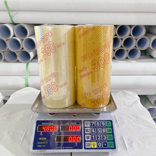  Băng keo trong băng dính đục 300 yard 2.4kg 1 cây 6 cuộn to siêu dày 