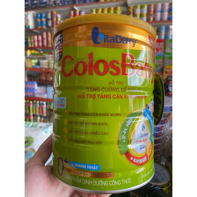 [ CHÍNH HÃNG] Sữa colos baby số 0+ IgG1000 Mẫu Mới Vị Thanh Nhạt (lon 800g)