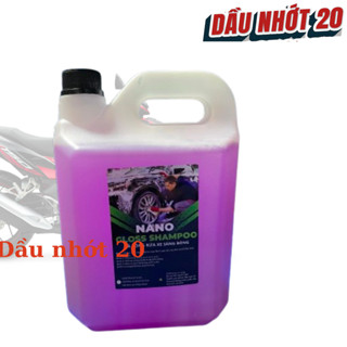 [Giá sỉ] Can 5L xà bông nano glosss shampoo hương nho siêu bọt siêu sạch cho anh em thợ, nước rửa xe can 5L