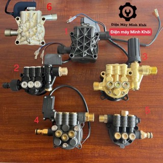 Bộ đầu bơm máy rửa xe mini - cao áp có chỉnh áp| Đầu bơm máy rửa xe gia đình, kèm rơ le tự ngắt